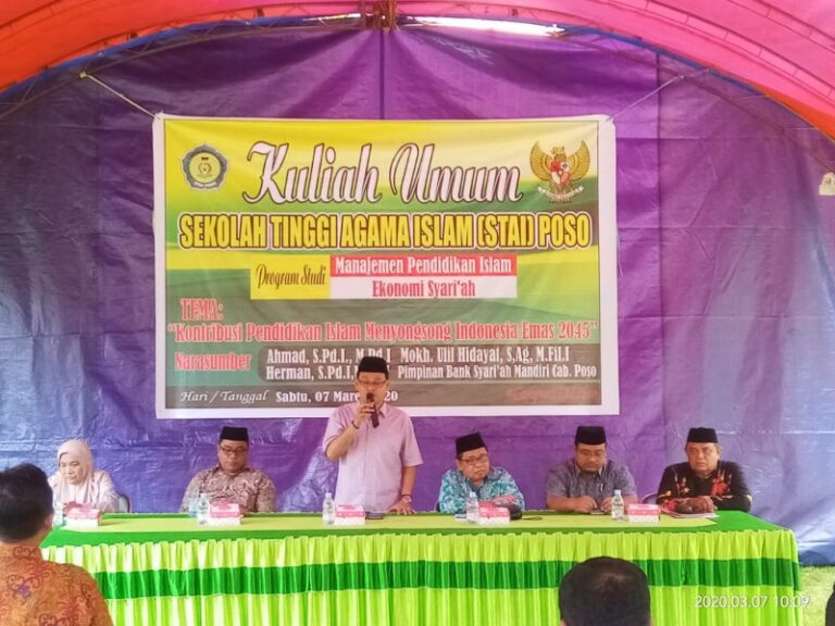 Kuliah Umum Tahun 2020 Dengan Tema “Kontribusi Pendidikan Islam Menyongsong Indonesia Emas 2045”
